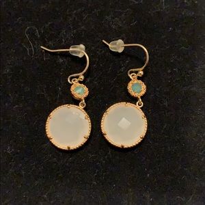 Anthropologie gold dangle earrings